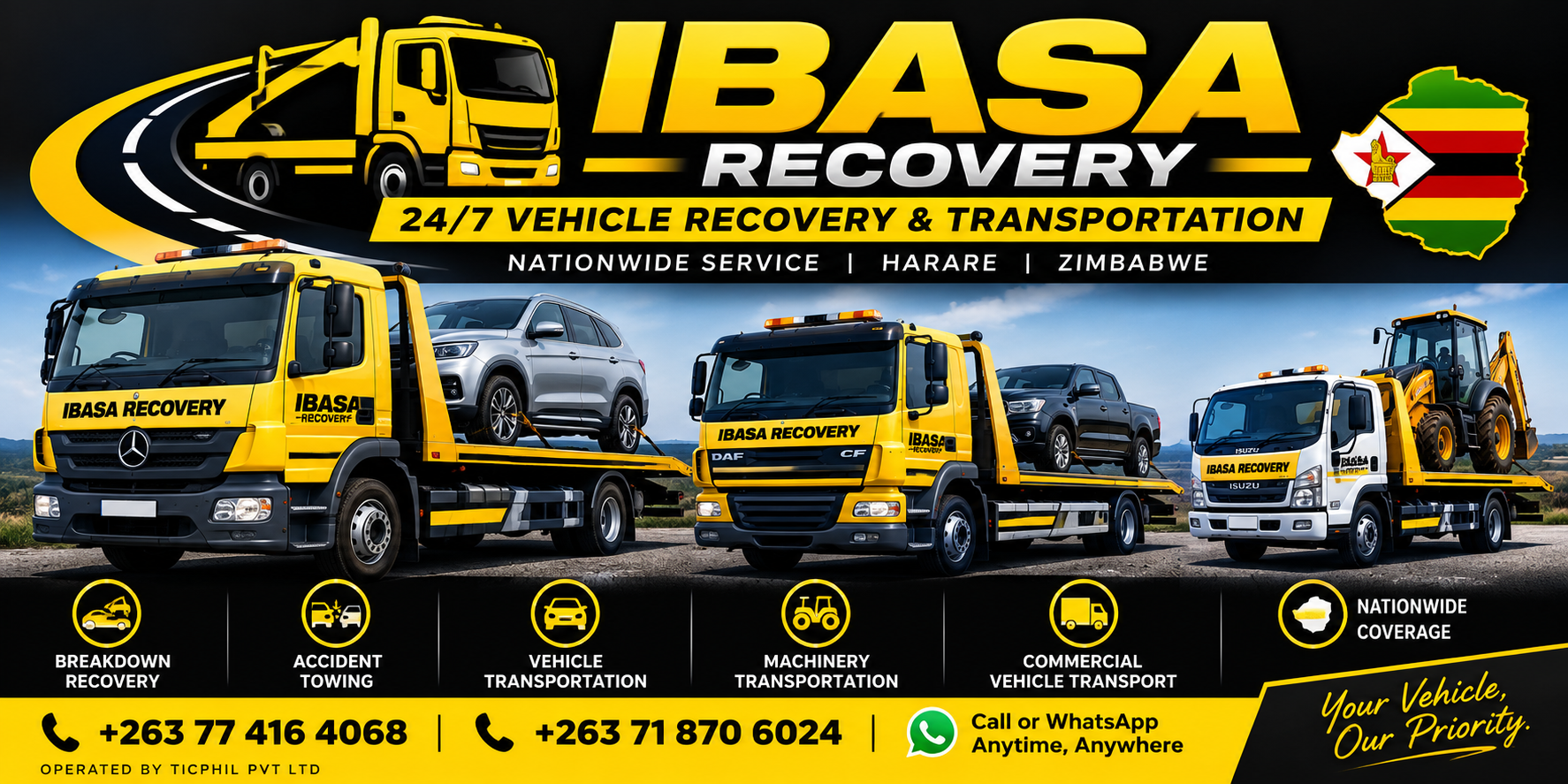 IBASA Recovery nationwide towing and transport promotional banner